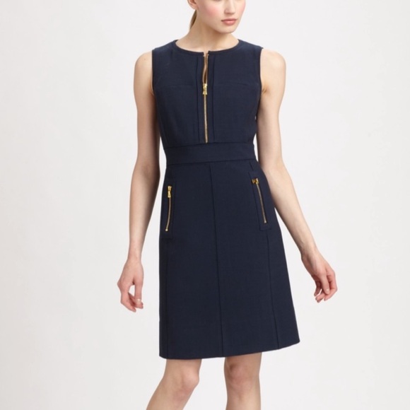 Tory Burch Navy Wool Shift Dress Mariel size 2 - Picture 5 of 5